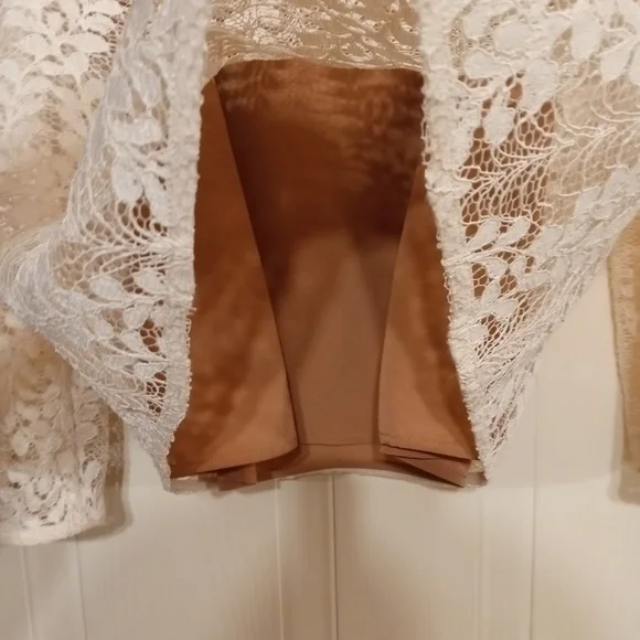 Michael Kors Cream Bell Sleeve Embellished Blouse - Picture 6 of 7